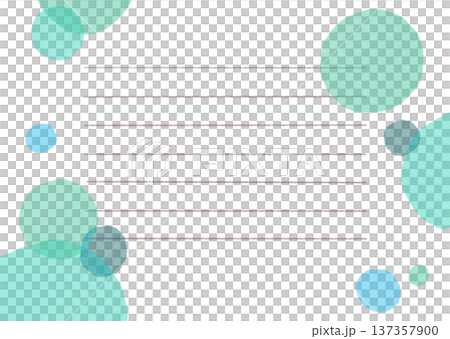 かわいい水玉模様の背景素材[罫線] 137357900