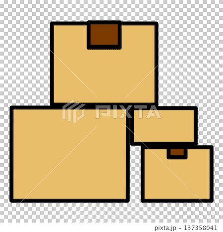 Illustration of multiple stacked cardboard boxes Illustration of multiple stacked cardboard boxes 137358041
