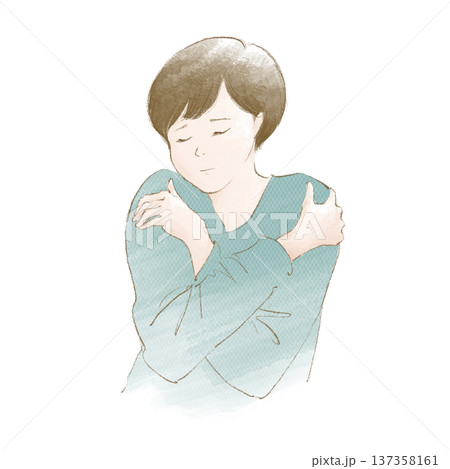 悲しい感情や落ち込み 女性 悲しい感情や落ち込み 女性 137358161