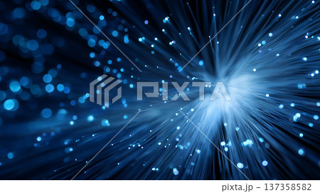 光ファイバーのクローズアップ 137358582