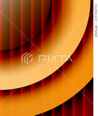 amber glowing curves and deep red vertical stripes abstract background. dynamic depth with warm light and shadow, modern corporate presentations, luxury wallpapers 137358751