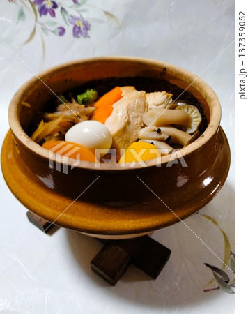 釜めしを作ってみました　手造り釜飯 137359082