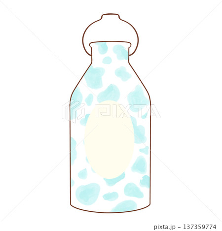 パステルカラー牛柄ミルク瓶 137359774