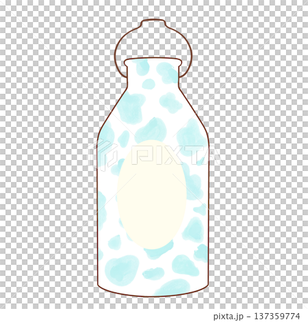 パステルカラー牛柄ミルク瓶 137359774