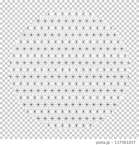 白色圓形麻葉圖案框架 白色圓形麻葉圖案框架 137361837
