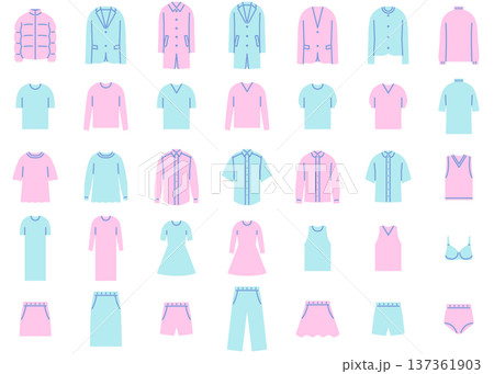 服のアイコンイラストセット2 服のアイコンイラストセット2 137361903