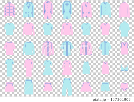 服のアイコンイラストセット2 服のアイコンイラストセット2 137361903
