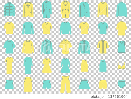 服裝圖示插圖集 3 137361904