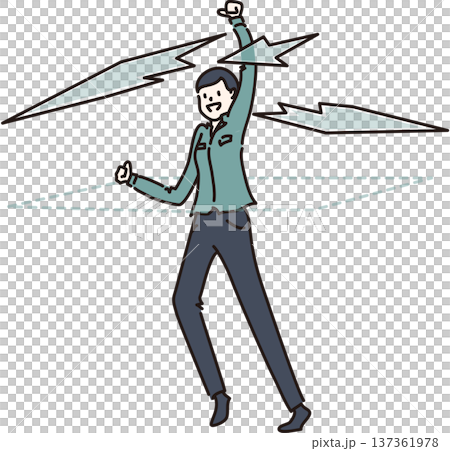 身著工作服的女性打破職場天花板的插圖——綠色制服 137361978