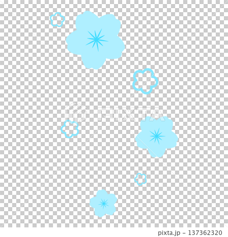 Light blue pop cherry blossom illustration Light blue pop cherry blossom illustration 137362320