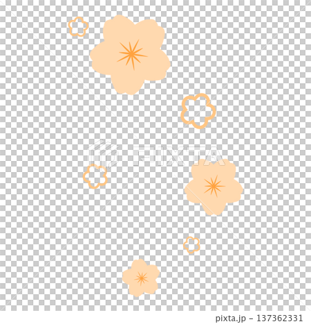 Orange pop cherry blossom illustration Orange pop cherry blossom illustration 137362331
