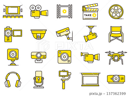 カメラ・動画アイコン06 Cameras, Photography, and Video Icons カメラ・動画アイコン06 Cameras, Photography, and Video Icons 137362399
