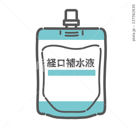 経口補水液（ゼリー飲料）のイラスト（熱中症・脱水対策グッズ） 137362630