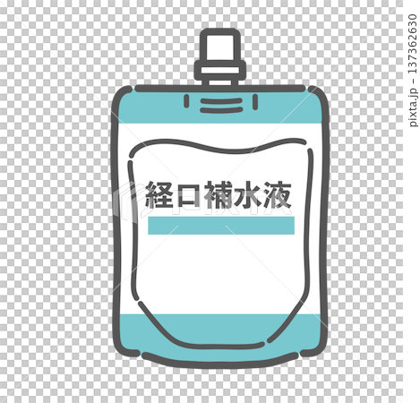 経口補水液（ゼリー飲料）のイラスト（熱中症・脱水対策グッズ） 137362630