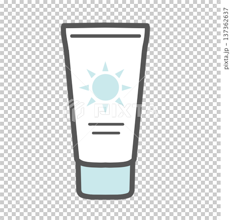 Illustration of sunscreen (tube) (UV protection/UV care goods) 137362637
