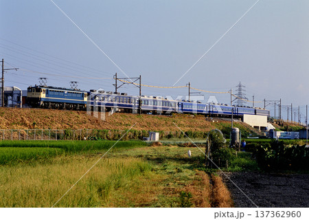 2007年 築堤を走るEF651132快速ムーンライト山陽・高知 2007年 築堤を走るEF651132快速ムーンライト山陽・高知 137362960