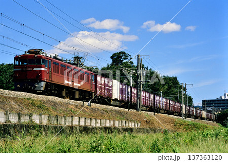 2007年 東海道本線を走るED761016コンテナ貨物列車 2007年 東海道本線を走るED761016コンテナ貨物列車 137363120