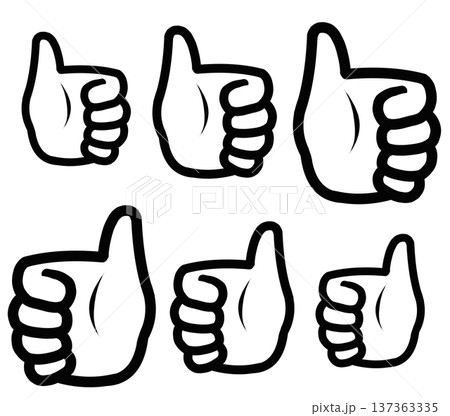シンプルなハンドサインのアイコン 137363335