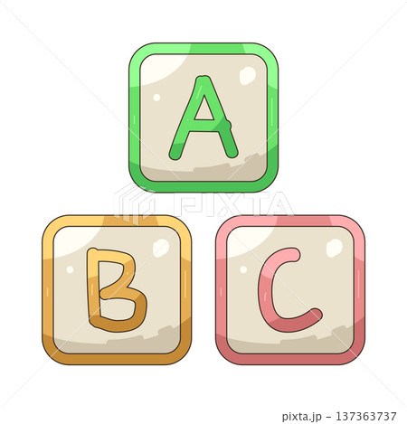 Illustration of ABC block Illustration of ABC block 137363737
