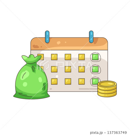 Illustration of payday Illustration of payday 137363749
