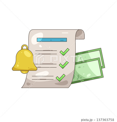 Illustration of salary report Illustration of salary report 137363758