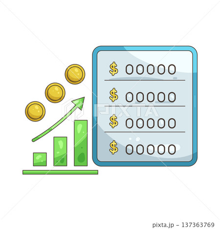 Illustration of Salary increase Illustration of Salary increase 137363769