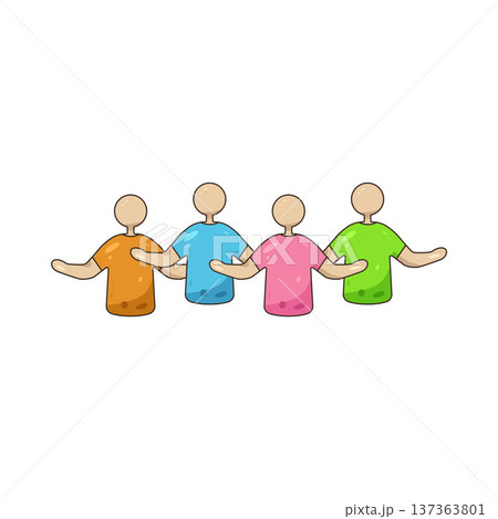 Illustration of diverse team Illustration of diverse team 137363801