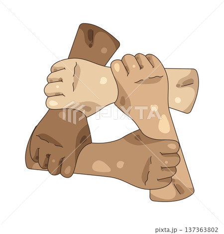 Illustration of Diversity hand Illustration of Diversity hand 137363802