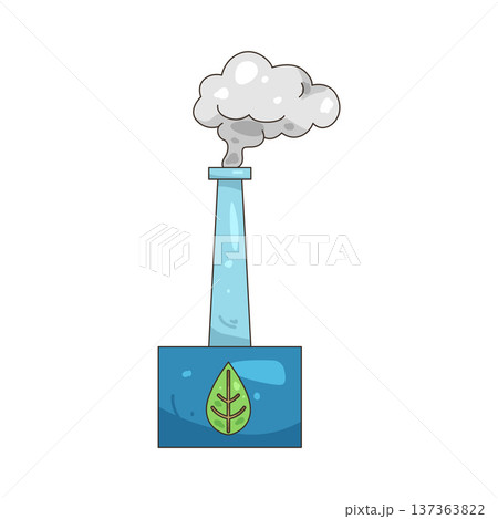 Illustration of green factory Illustration of green factory 137363822