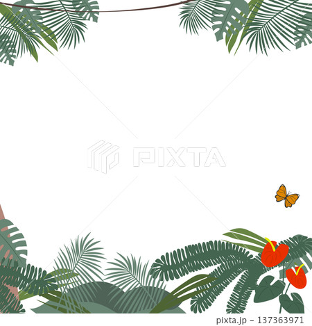 ジャングルのフレームイラスト 137363971