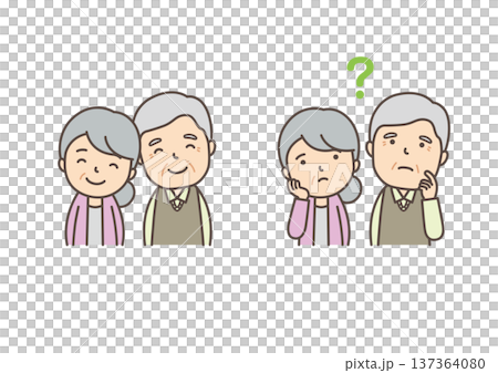 仲良しシニア夫婦 137364080