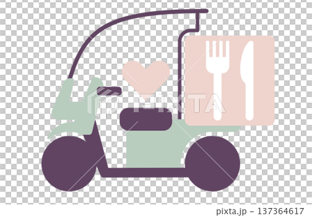 一輛顏色柔和的外帶自行車 137364617