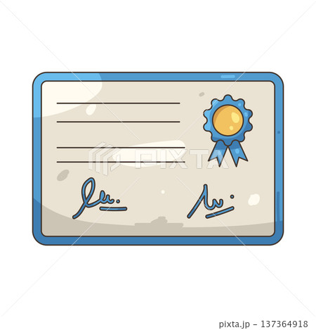Illustration of certificate  137364918