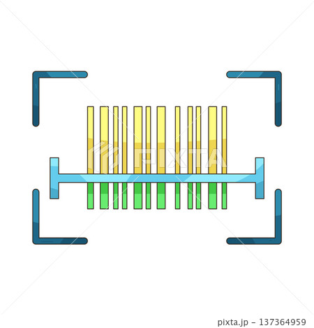 Illustration of barcode scanner Illustration of barcode scanner 137364959
