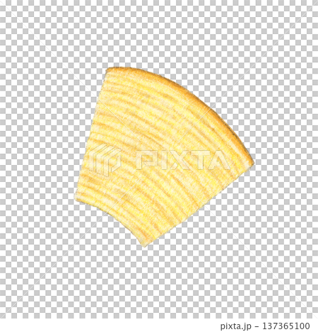 上から見たカットバウムクーヘン　水彩色鉛筆イラスト 137365100