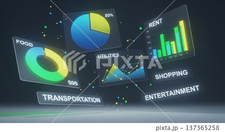 家計管理の可視化：支出内訳グラフ 137365258