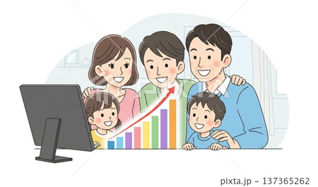 家族で見る成長グラフ！未来への希望 137365262