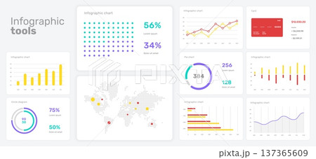 Colorful presentation templates elements. Vector infographics. Eps 10. 137365609