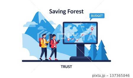 森林保護とテクノロジー 137365846