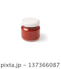 ジャム瓶 3Dアイコン 白背景 ミニマル 朝食フード素材 137366087