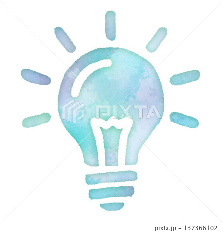 発想,閃き,発明,アイデア,ビジネス,ピクトグラム,水彩画タッチ,デザインアイコン,優しい,エコロジ 137366102