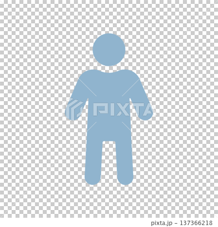 Simple illustration of a full-body person icon Simple illustration of a full-body person icon 137366218