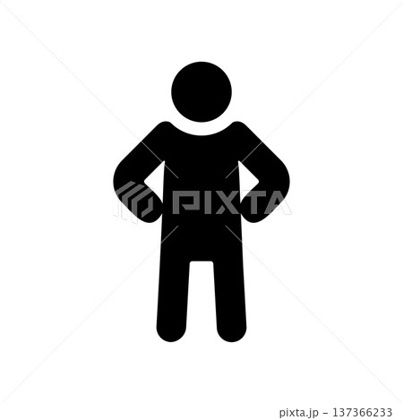 胸を張ってポーズを決める人のアイコン 胸を張ってポーズを決める人のアイコン 137366233