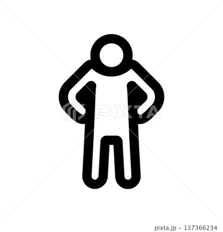 胸を張ってポーズを決める人のアイコン 137366234