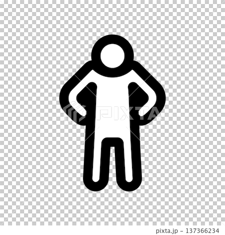 胸を張ってポーズを決める人のアイコン 137366234