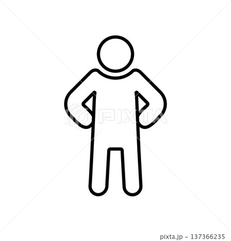 胸を張ってポーズを決める人のアイコン 137366235