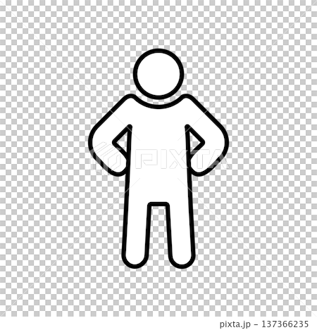 胸を張ってポーズを決める人のアイコン 137366235