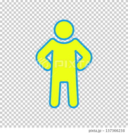 Icon of a person posing with their chest held high Icon of a person posing with their chest held high 137366238