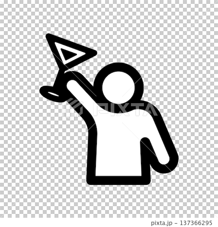 パーティーで乾杯する人物のアイコン 137366295