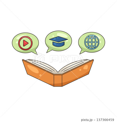 Illustration of open book 137366459